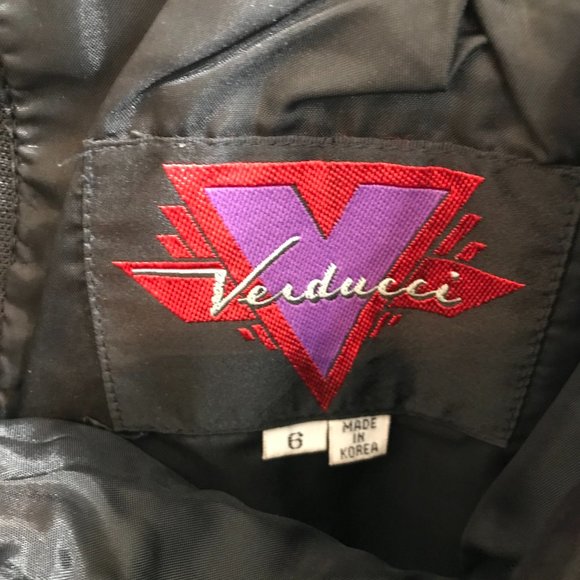 Verducci black leather skirt, size 6, midi - Picture 4 of 4